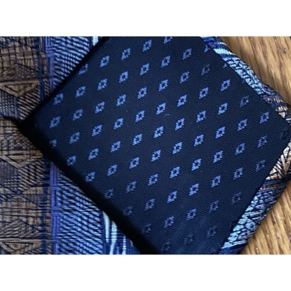 Chez Roffe New York Silk Tie‎ Blue Brown 3647